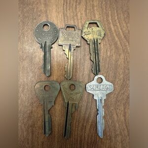 Curtis Y-1 Weiser ESP CO98 Cole National Schlage Key Lot Of 6 Steampunk